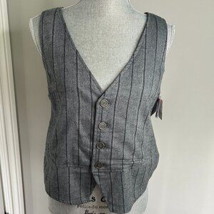 Free People Waist Coat Black and Gray Size M NWT